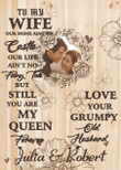 Love You Your Old Grumpy Husband Family Valentine Customized Couple Candle Holder 