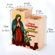 Aztec Mexican Virgen De Guadalupe Customized Candle Holder - 