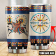Native American Indian Horse Plains Indians Ledger Art For Couple Customized 3D All Over Printed Tumbler - 