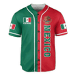 Mexico Half & Half Customize 3D All Over Printed Baseball Shirt & Cap - AM Style Design