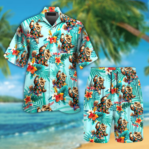 Persian Cat Funny Colorful Hawaiian Shirt