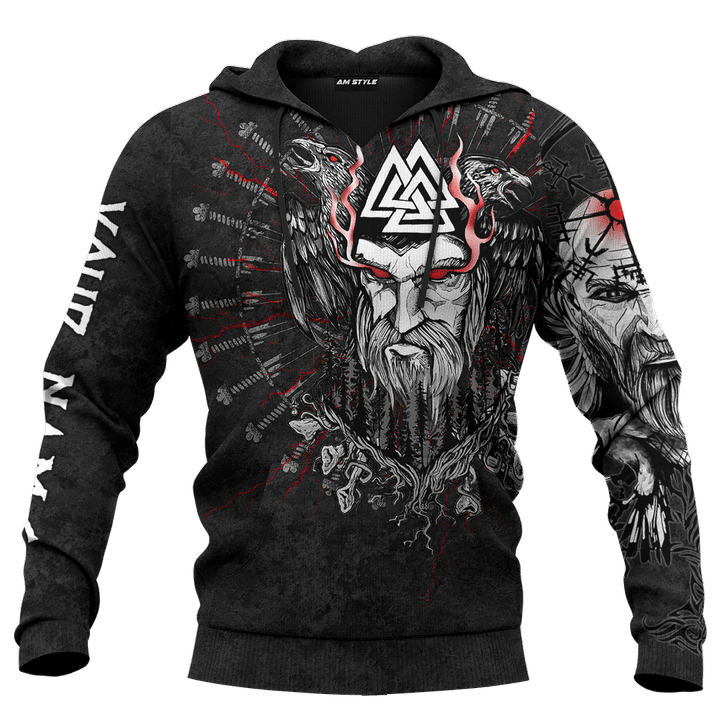 Viking All Father Odin Grey Colour Customized 3D All Over Printed Shirt - AM Style Design - Amaze Style™