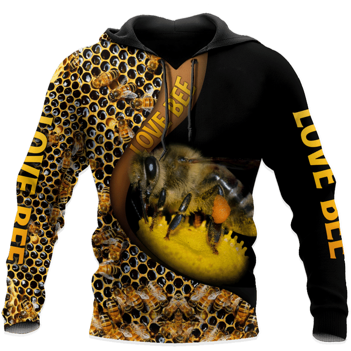 Premium Unisex All Over Printed Love Bee Shirts MEI - Amaze Style™-Apparel