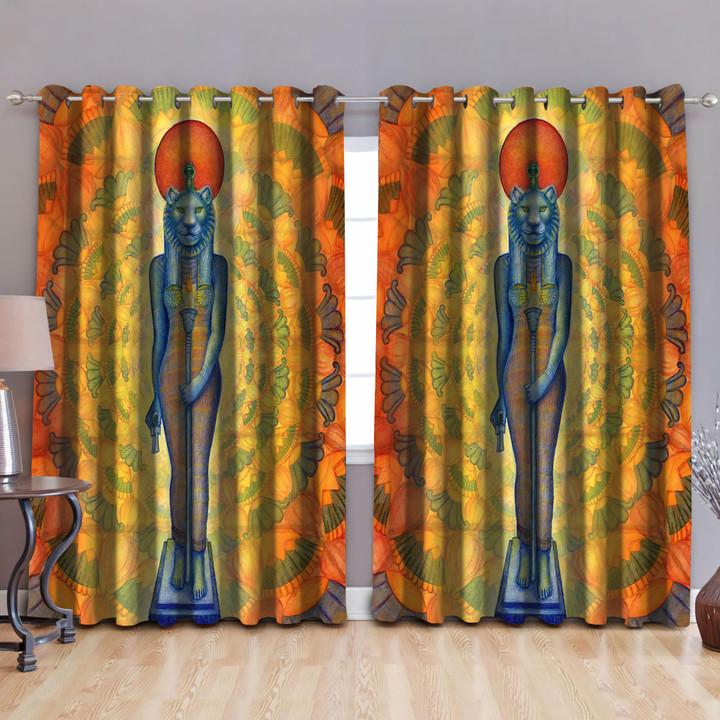 Ancient Egyptian Culture Cat Window Curtains-MEI - Amaze Style™-Curtains
