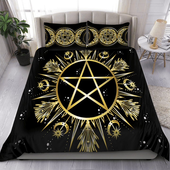 Beautiful Wicca Triple Moon Bedding Set MEI - Amaze Style™-Apparel