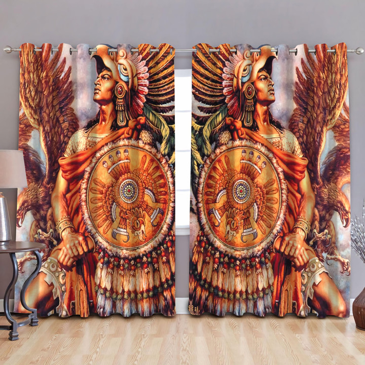 Beautiful Aztec Warrior And The Eagle Curtains MEI08312001-MEI - Amaze Style™-Curtains