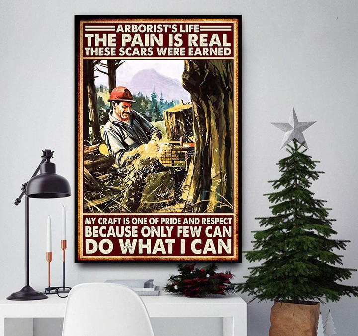 3D Printed Arborist Logger Lumberjack Poster Vertical MEI - Amaze Style™
