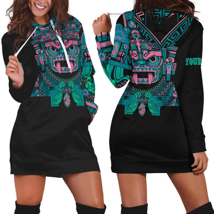 Aztec Eagles Chimalli Aztec Customized 3D All Over Printed Mexican Mural Art Shirt Dress- AM Style Design - Amaze Style™