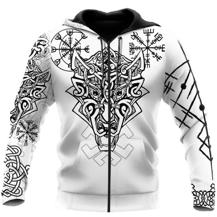 Fenrir Viking Wolf 3D Over Printed Hoodie for Men and Women-ML - Amaze Style™-Apparel