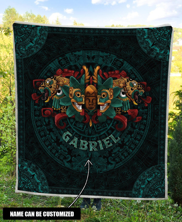 Aztec Maya Mask Of Death And Rebirth Customized 3D All Over Printed Quilt - AM Style Design - Amaze Style™
