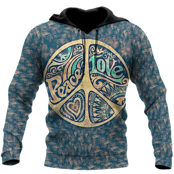 Hippie Peace Love Hoodie For Men And Women TQH200712 - Amaze Style™-Apparel