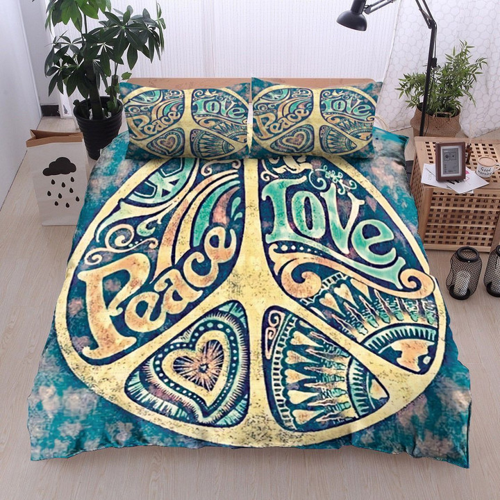 Hippie Peace Love Bedding Set TQH200712 - Amaze Style™-BEDDING SETS