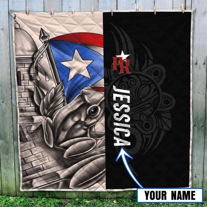 Customize Name Common Coquí Puerto Rico Quilt Blanket MH23022104 - Amaze Style™