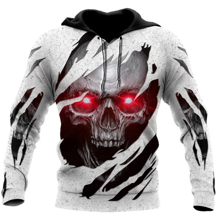 Red Eyes Skull Hoodie For Men And Women - Amaze Style™-Apparel