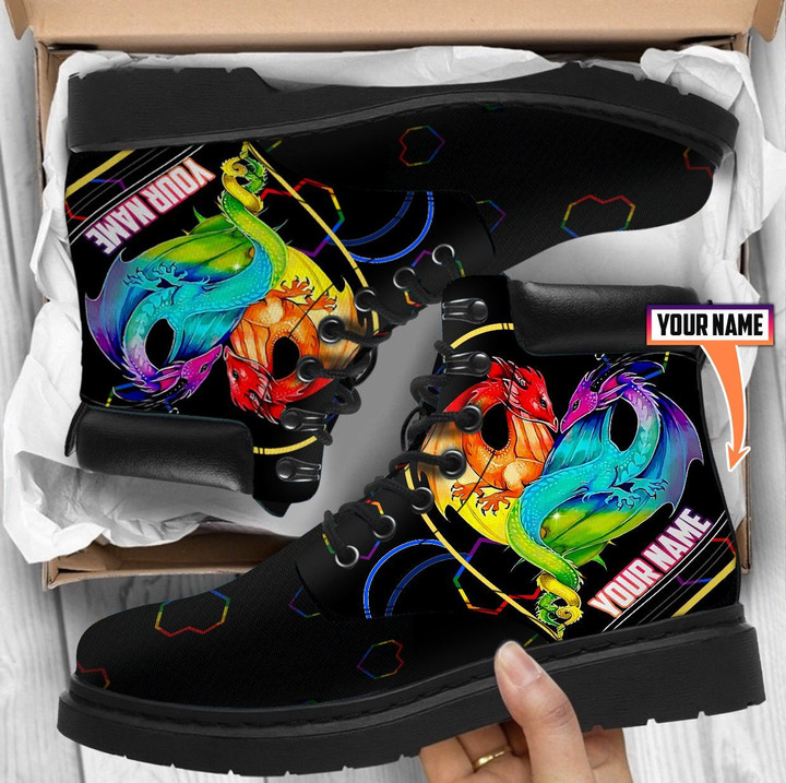 Customize Name LGBT pride Boots For Men and Women DQB07052101 - Amaze Style™
