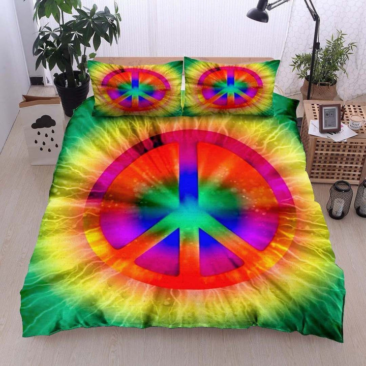 Colorful Hippie Symbol Bedding Set TQH200733 - Amaze Style™-BEDDING SETS