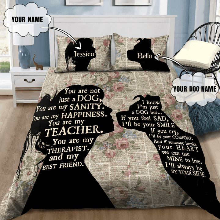 Customize Name Love My Dog Bedding Set MH19012103 - Amaze Style™-Bedding Set