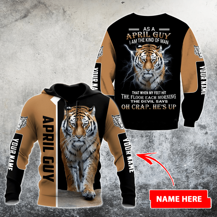 Customize Name April Tiger Hoodie For Men And Women PD17042101 - Amaze Style™