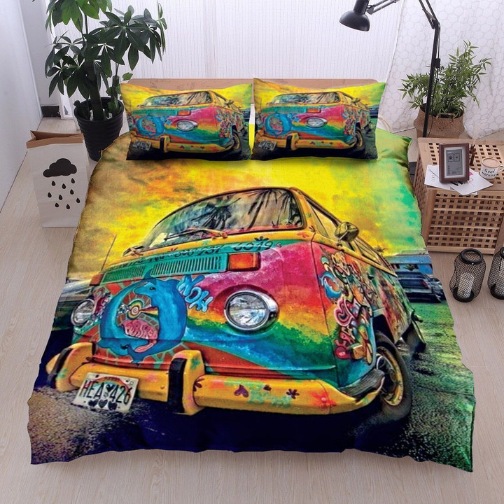 Happy Hippie Van Bedding Set TQH200736 - Amaze Style™-BEDDING SETS