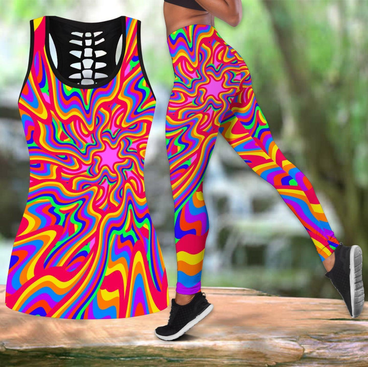 Hippie Trippy Color Combo Outfit DQB07092006-TQH - Amaze Style™-Apparel