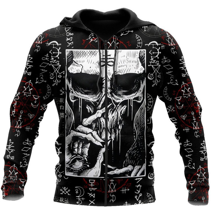Skull Satanic Hoodie For Men And Women TNA05012101 - Amaze Style™-Apparel
