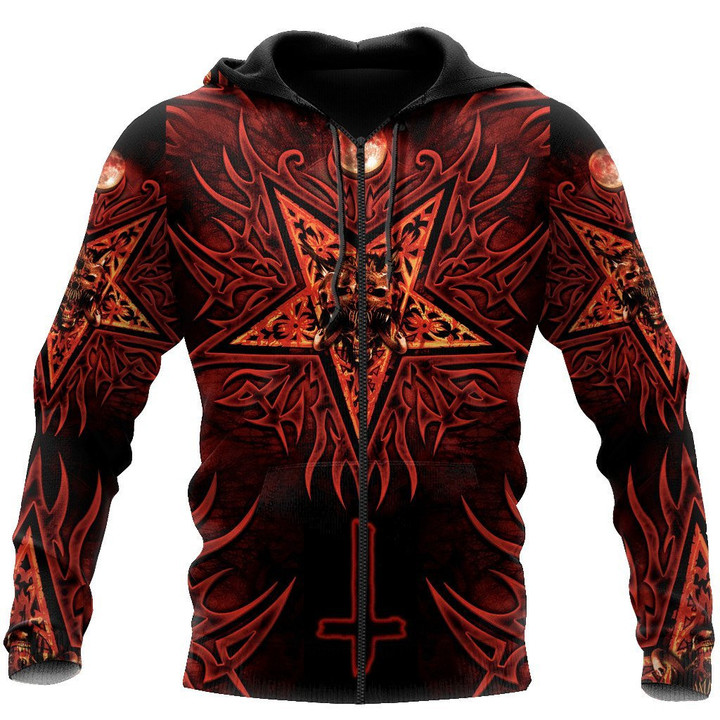 Skull Satanic Hoodie For Men And Women TNA12312001 - Amaze Style™-Apparel