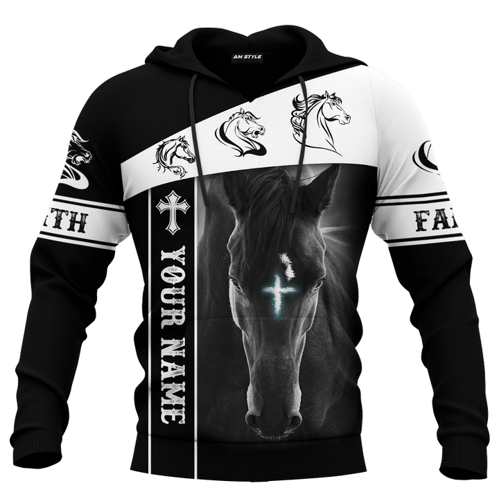 Jesus And Horse 2 Corinthians 5:7 I Will Walk By Faith Even When I Cannot See Customized 3D All Over Printed Shirt - AM Style Design - Amaze Style™