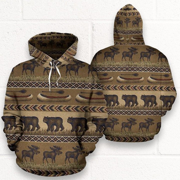 Canada Hoodie -Rustic 3d all over printed for men and women PL - Amaze Style™-Apparel