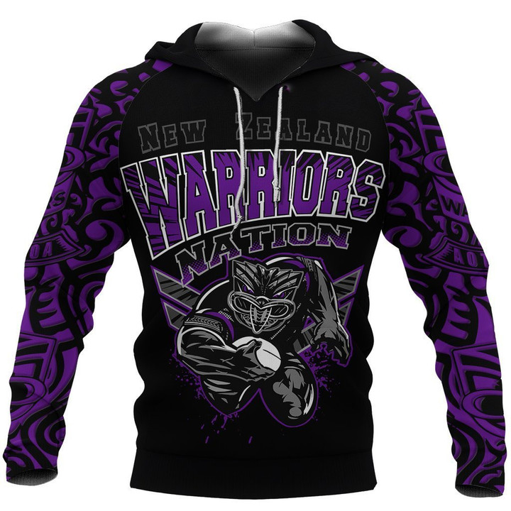 New Zealand Warriors Hoodie Unique Style Purple PL178 - Amaze Style™-Apparel