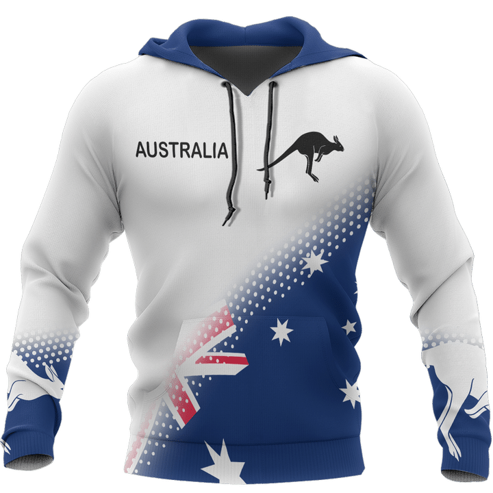 Australia Flag Zip Hoodie Dots Version PL - Amaze Style™-Apparel