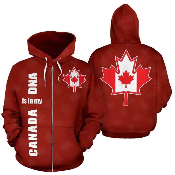 Canada is in My DNA Zip Up Hoodie PL - Amaze Style™