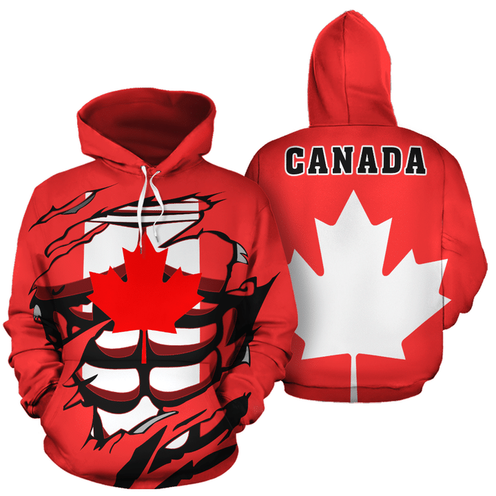 Canada In Me All-Over Hoodie Red PL - Amaze Style™