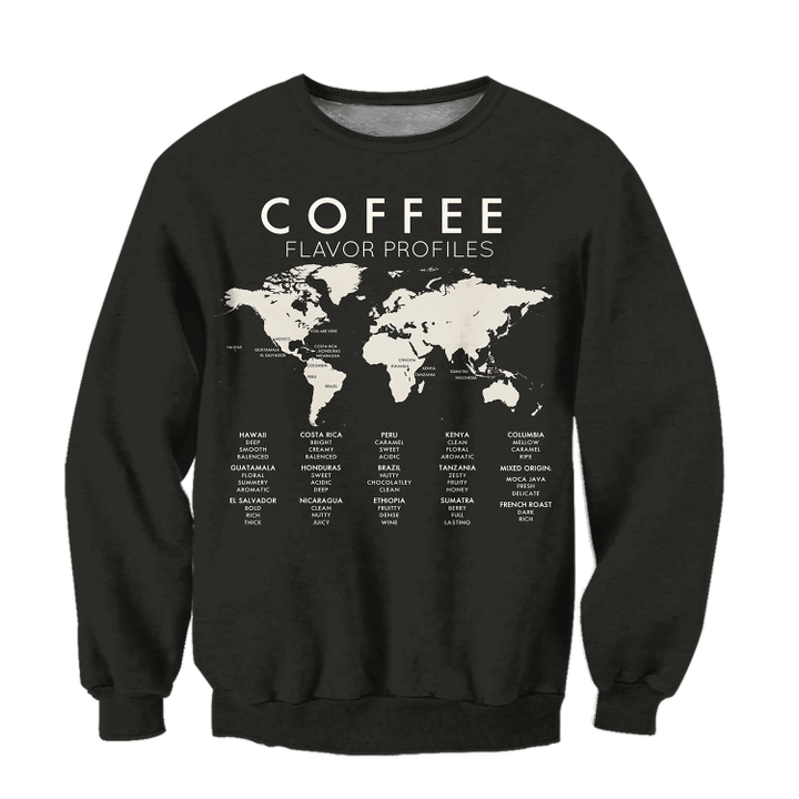 Beautiful Maps Coffee World 3D All Over Printed Differences Between Types Of World Coffee Shirts and Shorts Pi271102 PL - Amaze Style™-Apparel