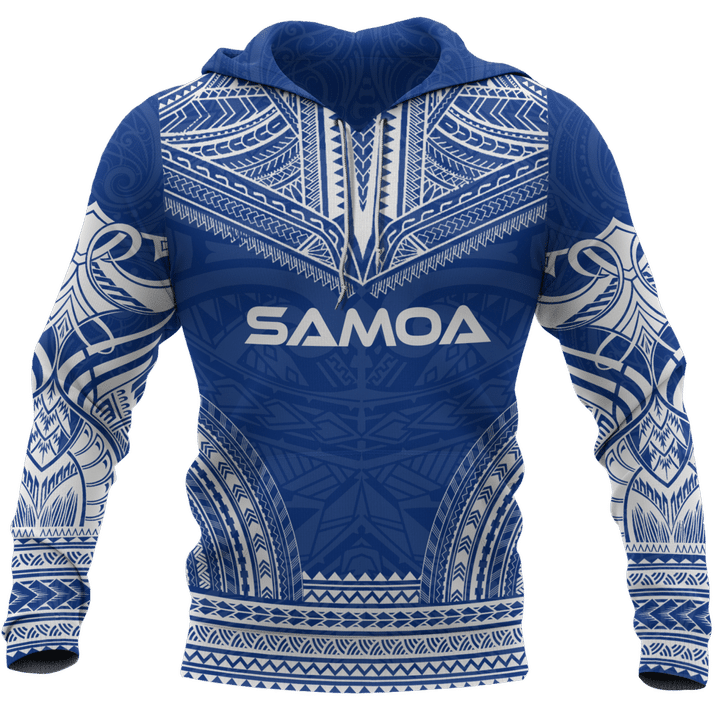 Samoa Polynesian Chief Hoodie - Blue Version DTD11062004 - Amaze Style™-Apparel