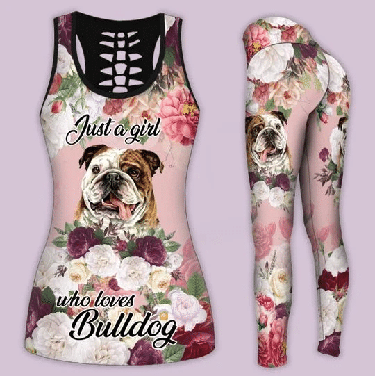 Bulldog Combo Tank top + Legging Outfit for women PL280312 - Amaze Style™-Apparel