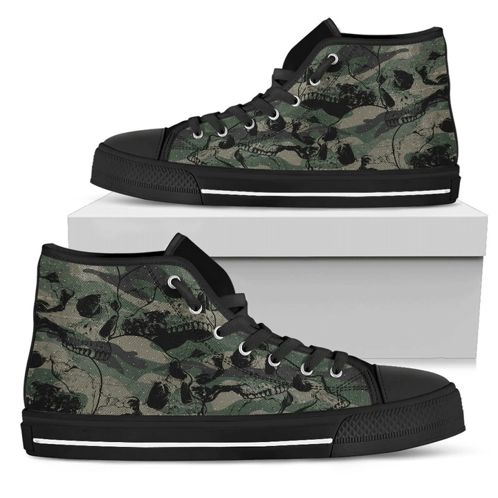 Camo skull high top shoes PL18032003 - Amaze Style™-