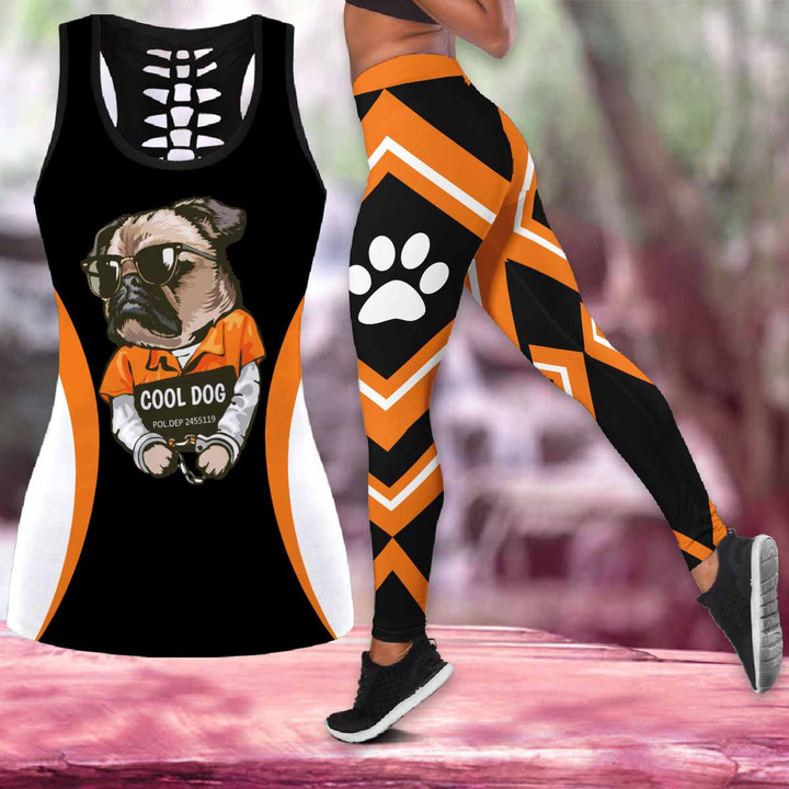 Cool Pug tank top & leggings outfit for women PL280301 - Amaze Style™-Apparel