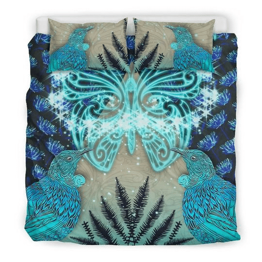 New zealand tui hineraukatauri bedding set blue - Amaze Style™-Bedding