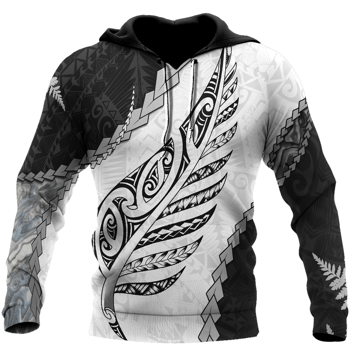 Paua Shell Maori Silver Fern 3d all over printed shirt and short for man and women - Amaze Style™-Apparel