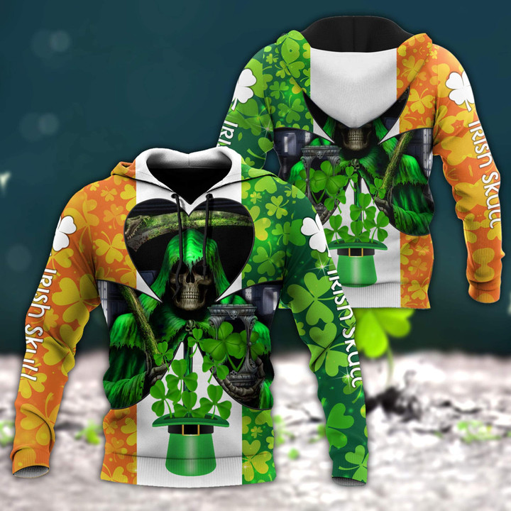 Happy St Patrick's Day Irish Skull 3D All Over Printed Unisex - Amaze Style™