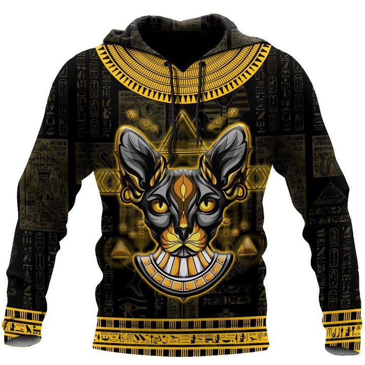 Egyptian sphynx cat 3D All Over Printed shirt & short for men and women PL - Amaze Style™-Apparel