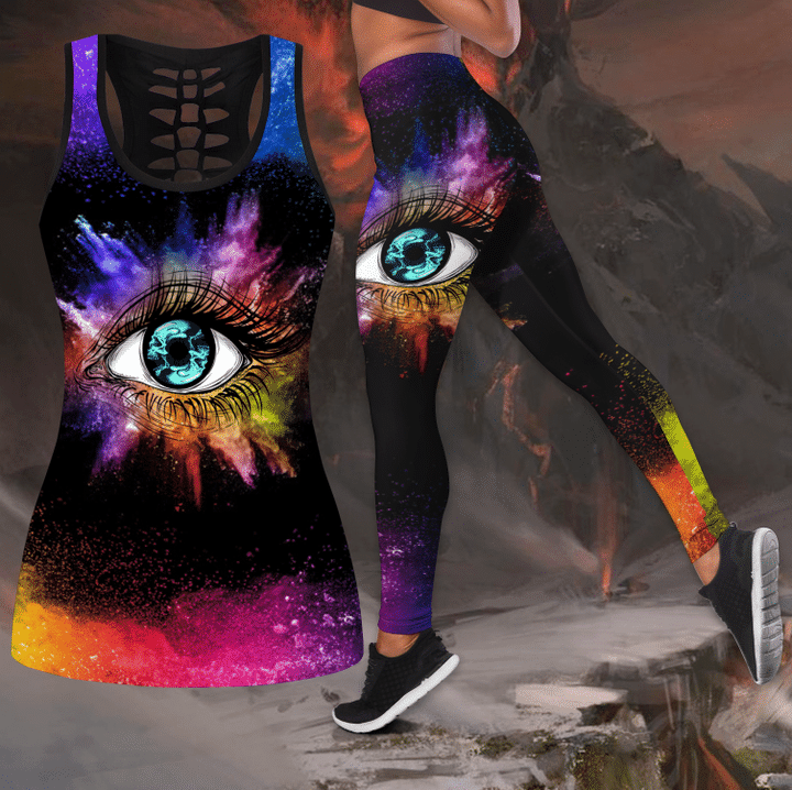 Sexy Eyes Love Skull tanktop & legging camo hunting outfit for women - Amaze Style™-Apparel