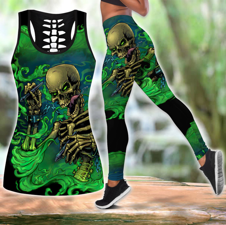 Skull get high tanktop & legging outfit for women QB06162002 - Amaze Style™-Apparel
