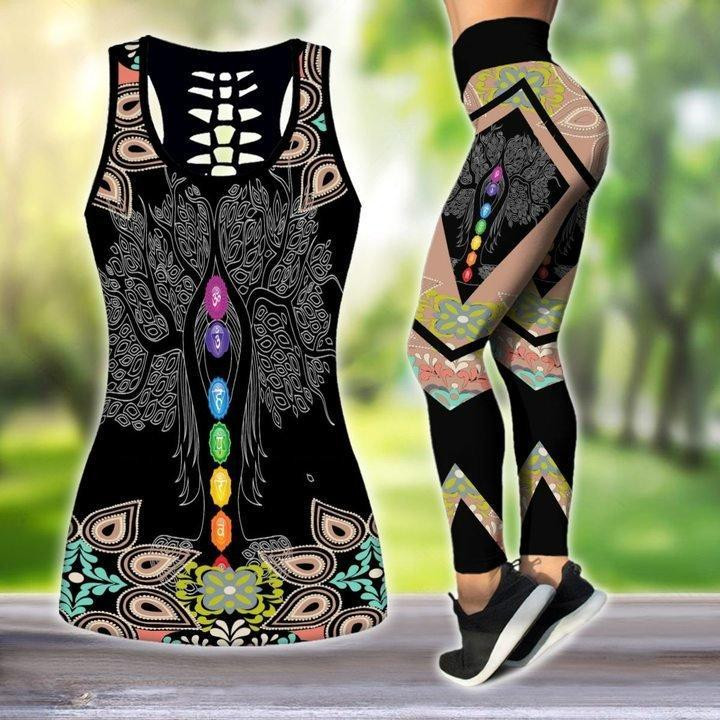 Premium I'm Hippie Girl Tree Of Life 3D Over Printed Legging & Tank Top - Amaze Style™