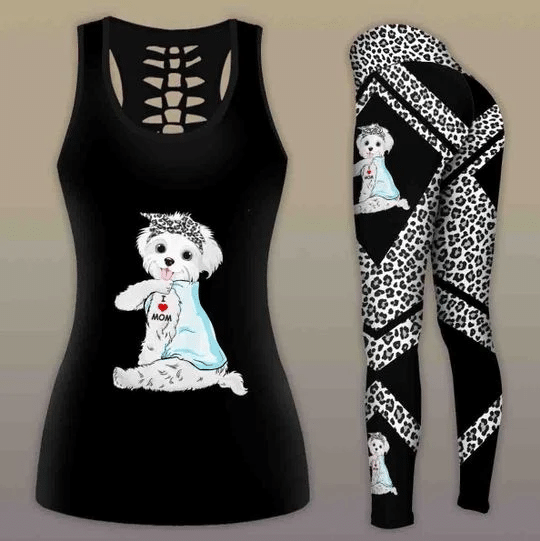 Maltipoo Dog COMBO TANK+LEGGING Outfit for women PL100408 - Amaze Style™-Apparel