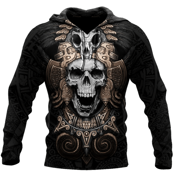 Mexican Aztec Skull 3D All Over Printed Shirts For Men and Women DQB07102006S - Amaze Style™-Apparel