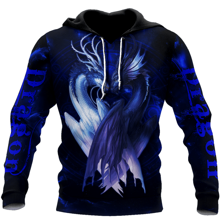 Blue Couple Dragon Love Gift 3D Shirt All Over Printed Shirts For Men and Women NDD10162002 - Amaze Style™-Apparel