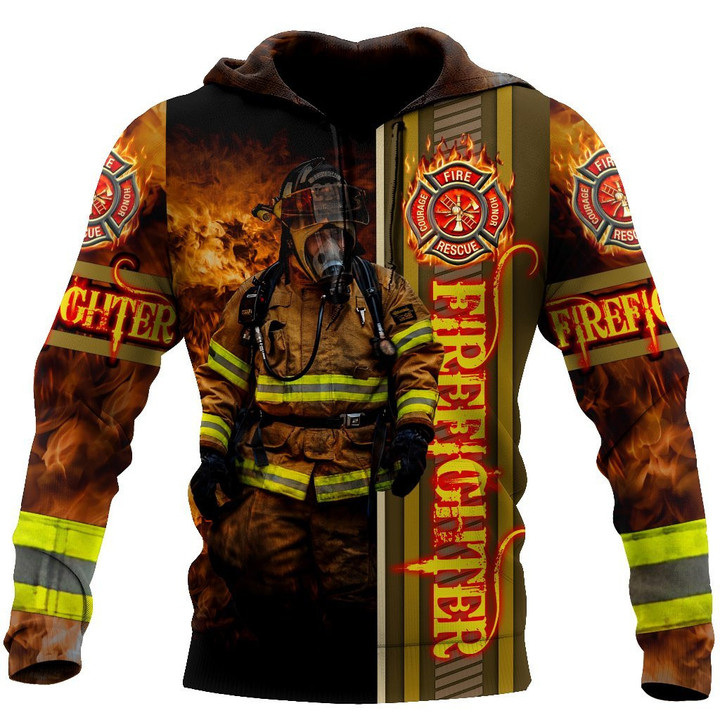 Brave Firefighter-Fireman 3D All Over Printed Shirts For Men and Women TA0820201 - Amaze Style™-Apparel