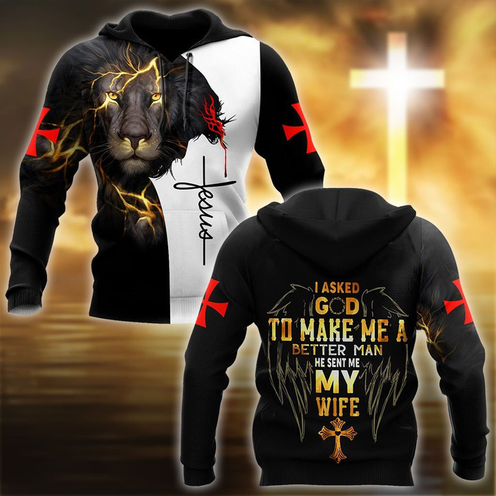 I Asked God To Make Me A Better Man 3D All Over Printed Hoodie Pi112059 - Amaze Style™