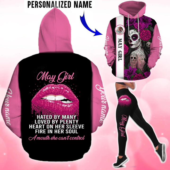 May Girl Customize Name 3D All Over Printed Unisex Hoodie - Amaze Style™